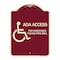 Signmission ADA Access for Assistance Ring Bell W/ New Isa Heavy-Gauge Aluminum Sign, 24" H, BU-1824-24352 A-DES-BU-1824-24352 - alternate 1